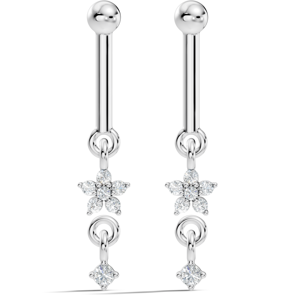 18k Solid Gold Round Shape Natural & Lab Grown Diamond New Classic Studs Women Diamond Earrings - HIGHCARAT DIAMONDS