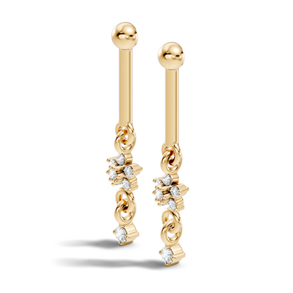 18k Solid Gold Round Shape Natural & Lab Grown Diamond New Classic Studs Women Diamond Earrings - HIGHCARAT DIAMONDS