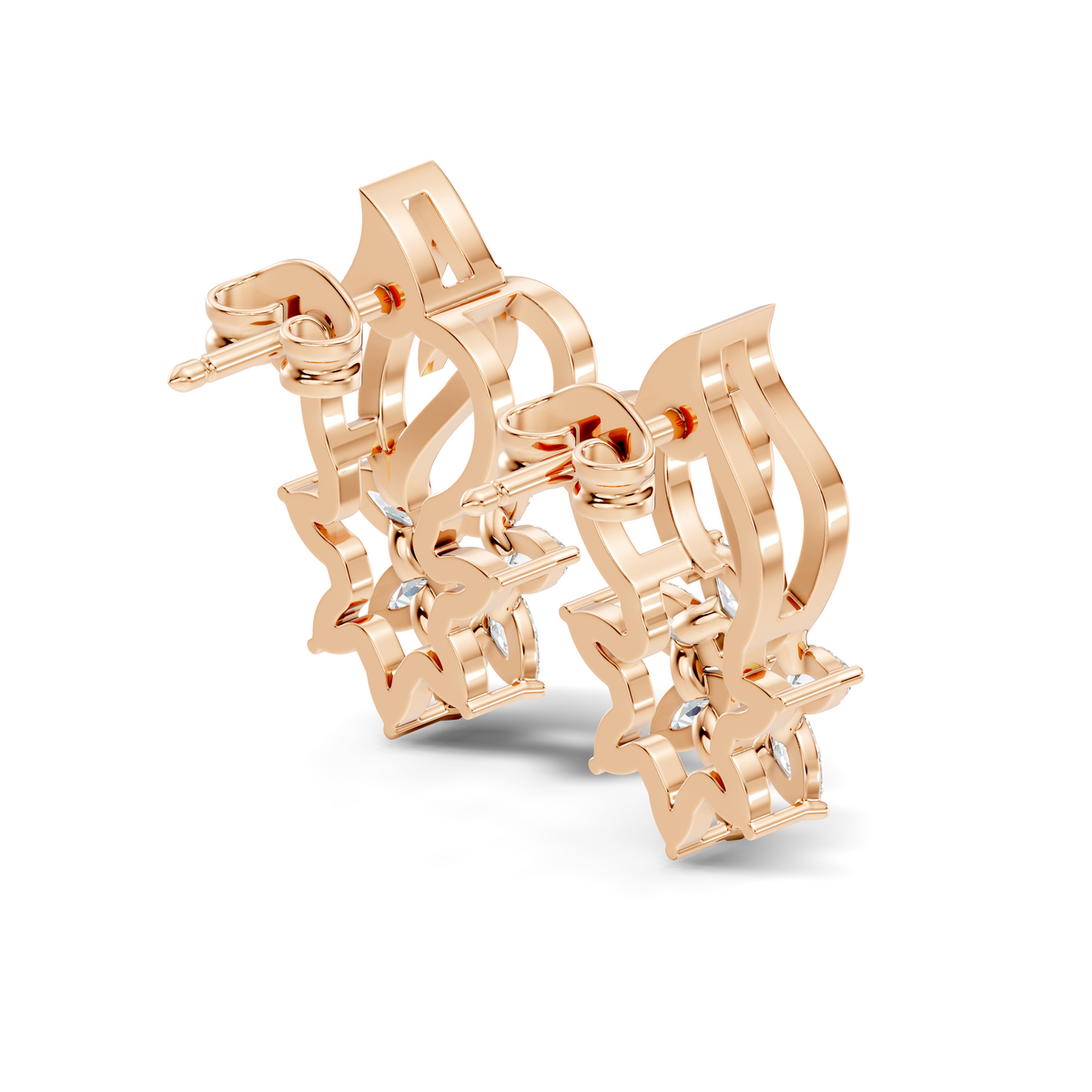 Classic White Lab-Grown Diamond Stud Earrings  Stylish Modern Gifts For Women - HIGHCARAT DIAMONDS