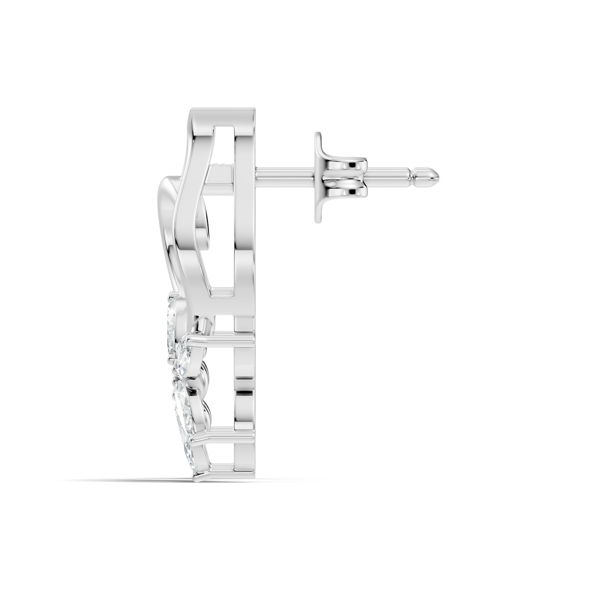 Classic White Lab-Grown Diamond Stud Earrings  Stylish Modern Gifts For Women - HIGHCARAT DIAMONDS