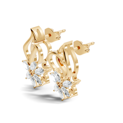 Classic White Lab-Grown Diamond Stud Earrings  Stylish Modern Gifts For Women - HIGHCARAT DIAMONDS