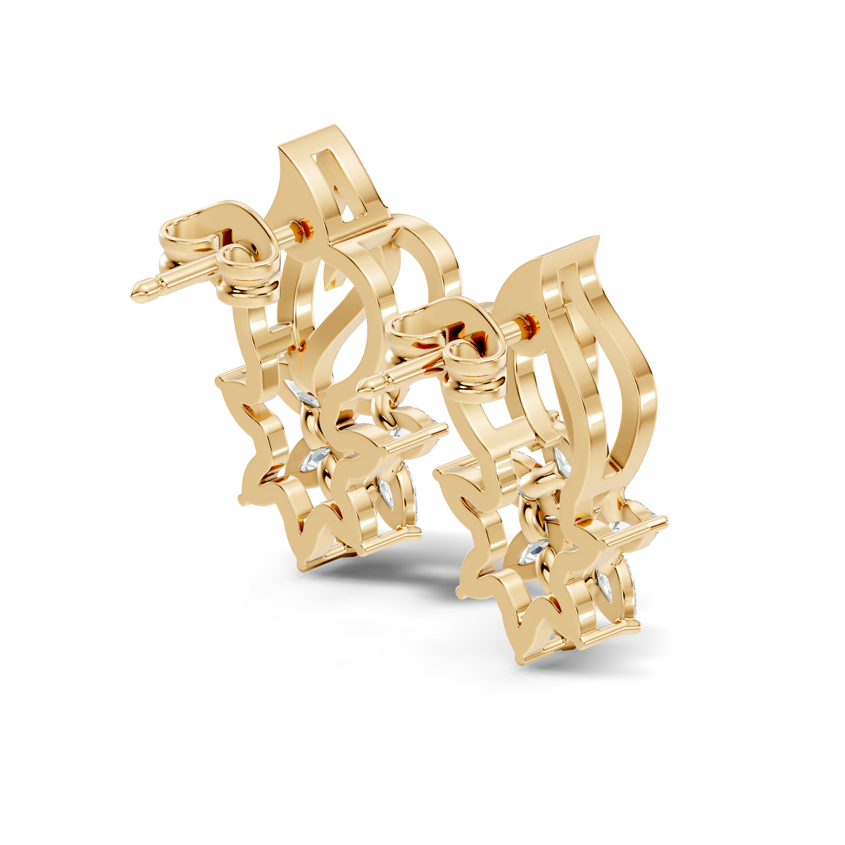 Classic White Lab-Grown Diamond Stud Earrings  Stylish Modern Gifts For Women - HIGHCARAT DIAMONDS