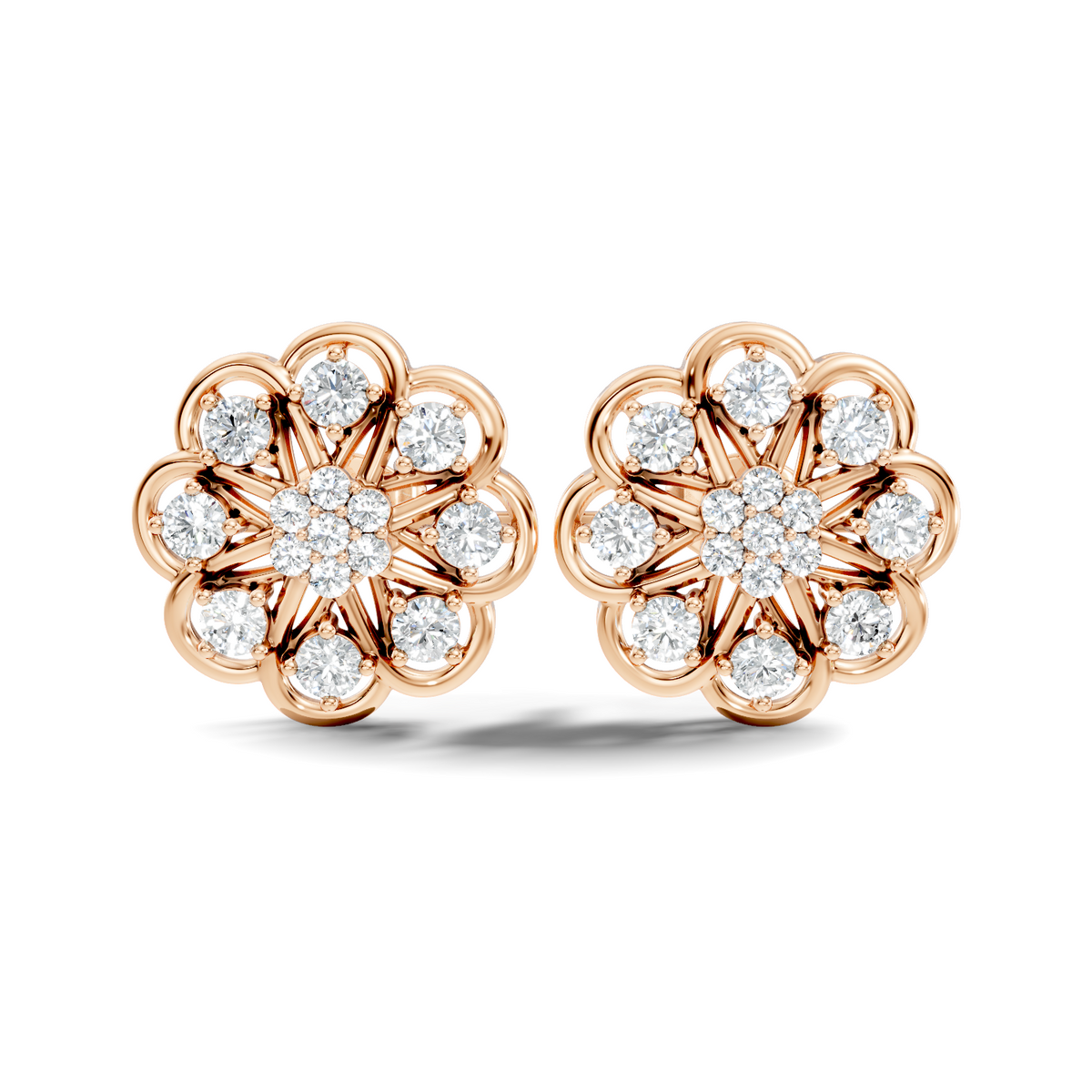 Women's 1.17 Ct Round Shape Natural & Lab grown Diamond Earrings For Using Party Wear Look - HIGHCARAT DIAMONDS