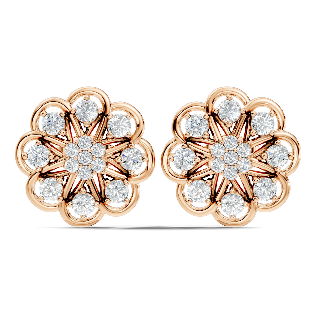 Women's 1.17 Ct Round Shape Natural & Lab grown Diamond Earrings For Using Party Wear Look - HIGHCARAT DIAMONDS