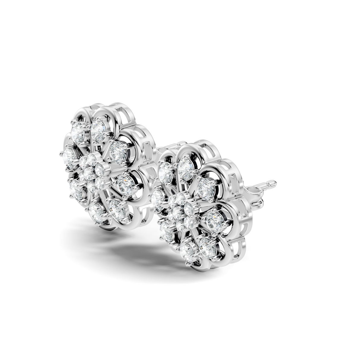 Women's 1.17 Ct Round Shape Natural & Lab grown Diamond Earrings For Using Party Wear Look - HIGHCARAT DIAMONDS