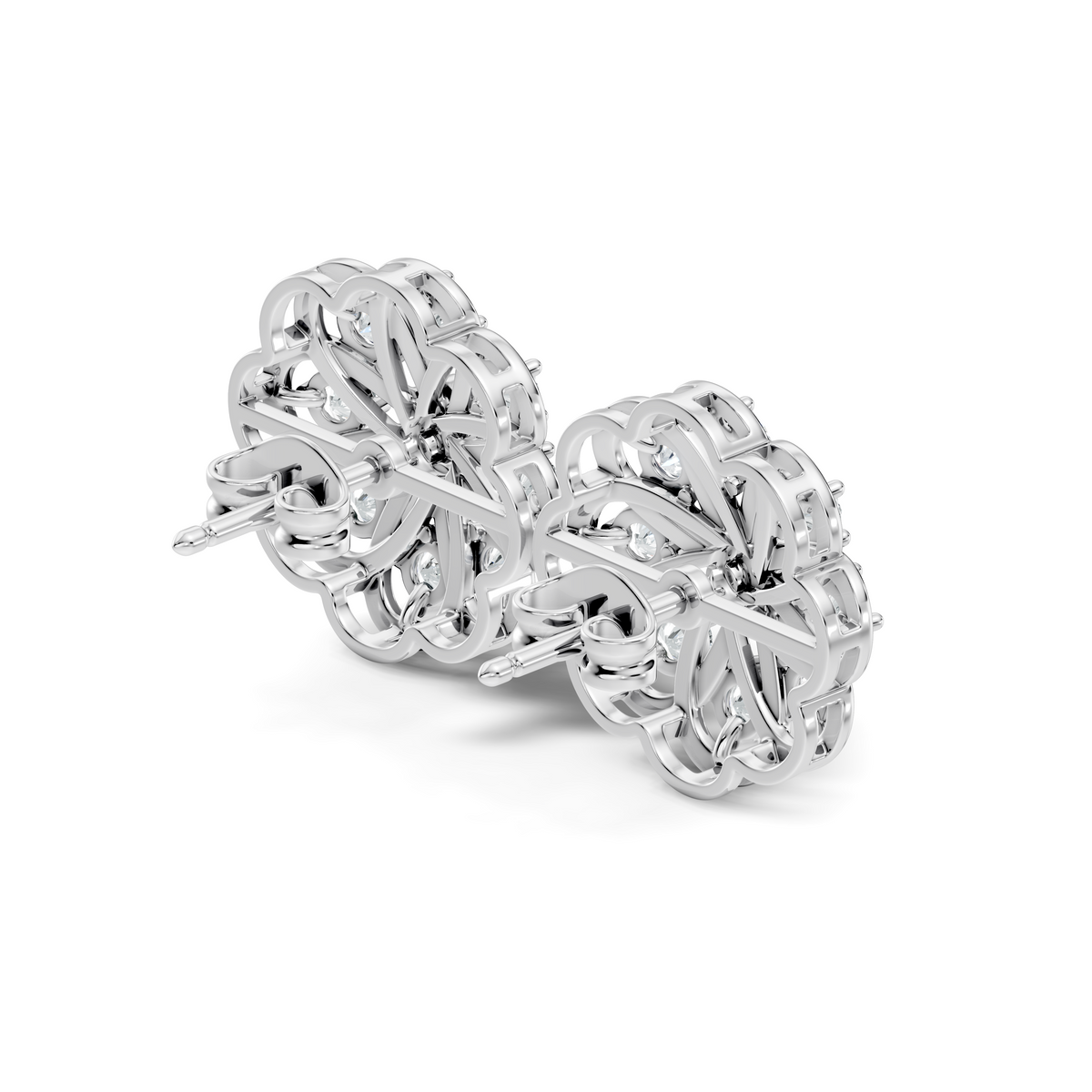 Women's 1.17 Ct Round Shape Natural & Lab grown Diamond Earrings For Using Party Wear Look - HIGHCARAT DIAMONDS