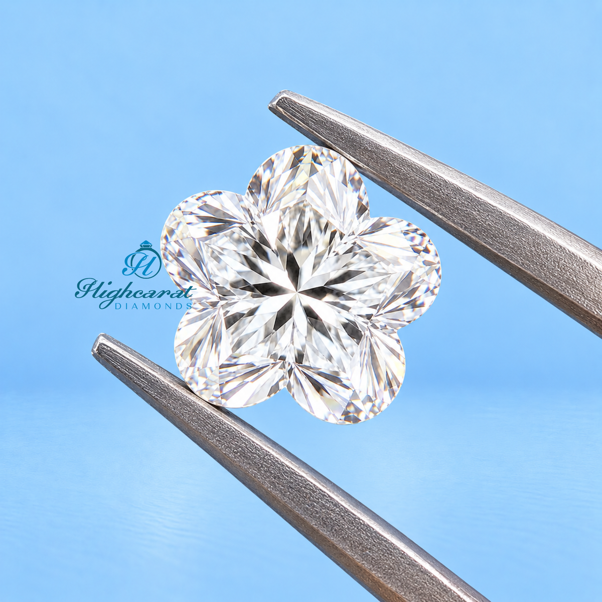 Flower Shape Step Cut Lab Grown Diamond