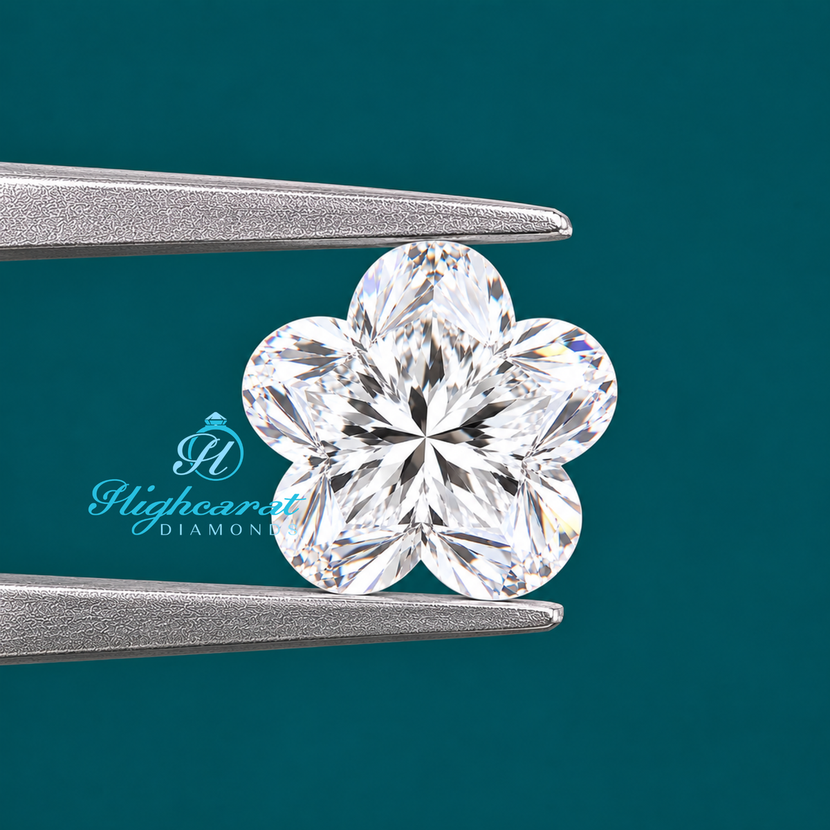 Flower Shape Step Cut Lab Grown Diamond