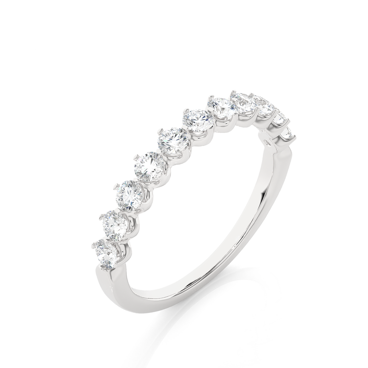Round Lab-Grown Diamond Bezel Set Full Eternity Wedding Band Ethical & Elegant - HIGHCARAT DIAMONDS