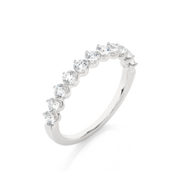 Full Eternity Round Lab Grown Diamond Wedding Band Top View