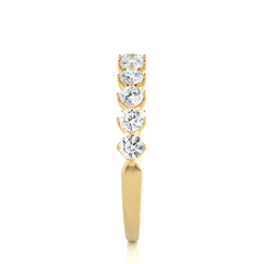 Round Lab-Grown Diamond Bezel Set Full Eternity Wedding Band Ethical & Elegant - HIGHCARAT DIAMONDS
