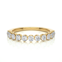 Round Lab Grown Diamond Full Eternity Wedding Band Close-Up Detail