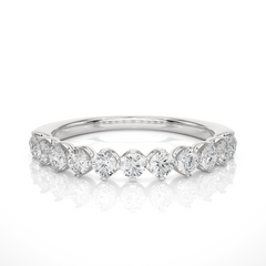 Full Eternity Round Lab Grown Diamond Wedding Band Front View