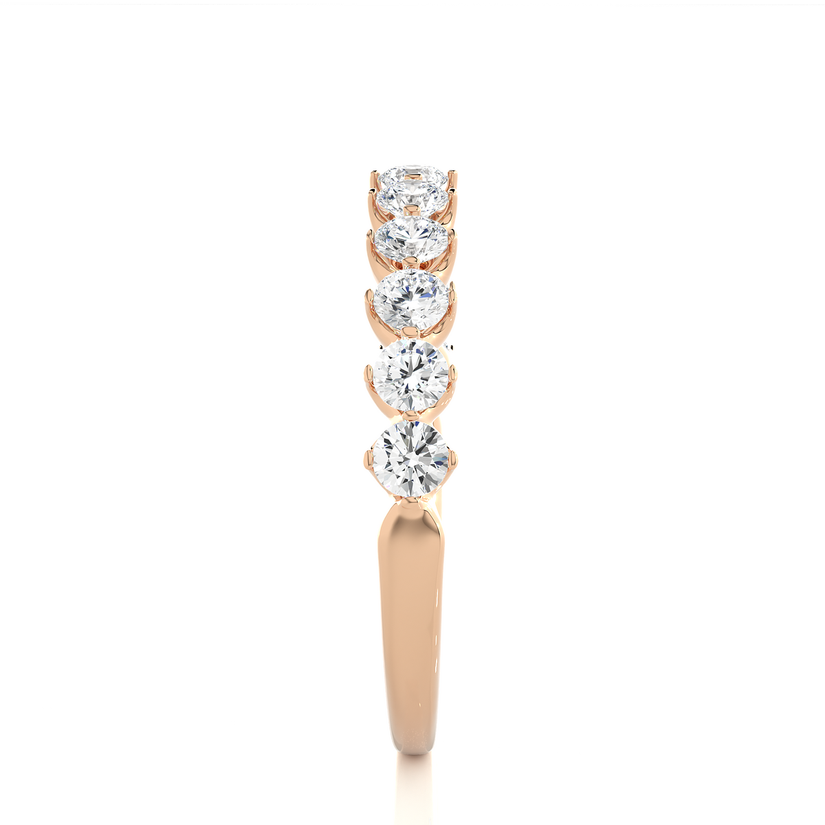 Round Lab-Grown Diamond Bezel Set Full Eternity Wedding Band Ethical & Elegant - HIGHCARAT DIAMONDS