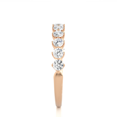 Round Lab-Grown Diamond Bezel Set Full Eternity Wedding Band Ethical & Elegant - HIGHCARAT DIAMONDS