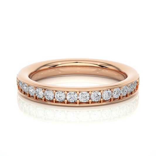 Full Eternity Round Shaped Wedding Band For Womens  in 14K Solid With Natural Or Lab Diamonds - HIGHCARAT DIAMONDS