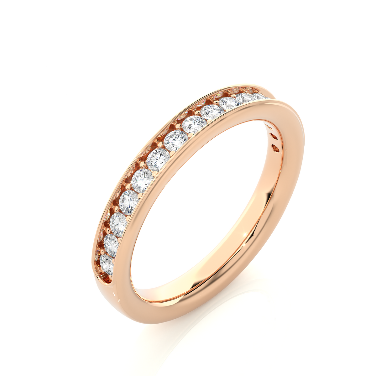 Full Eternity Round Shaped Wedding Band For Womens  in 14K Solid With Natural Or Lab Diamonds - HIGHCARAT DIAMONDS