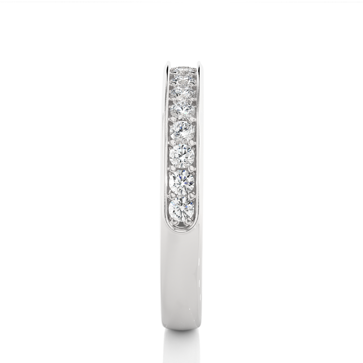 Full Eternity Round Shaped Wedding Band For Womens  in 14K Solid With Natural Or Lab Diamonds - HIGHCARAT DIAMONDS