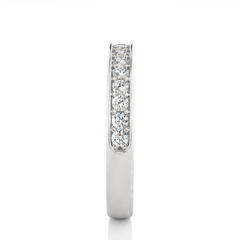 Full Eternity Round Shaped Wedding Band For Womens  in 14K Solid With Natural Or Lab Diamonds - HIGHCARAT DIAMONDS