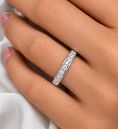 Full Eternity Round Shaped Lab Grown Wedding Band - HIGHCARAT DIAMONDS