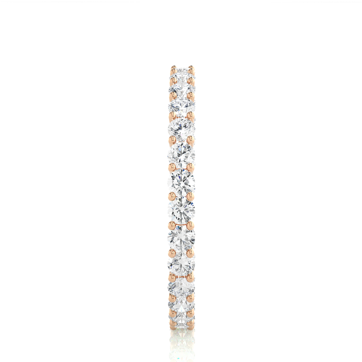 Full Eternity Wedding Band, Yellow Gold Stackable Bridal Matching Band For Her - HIGHCARAT DIAMONDS