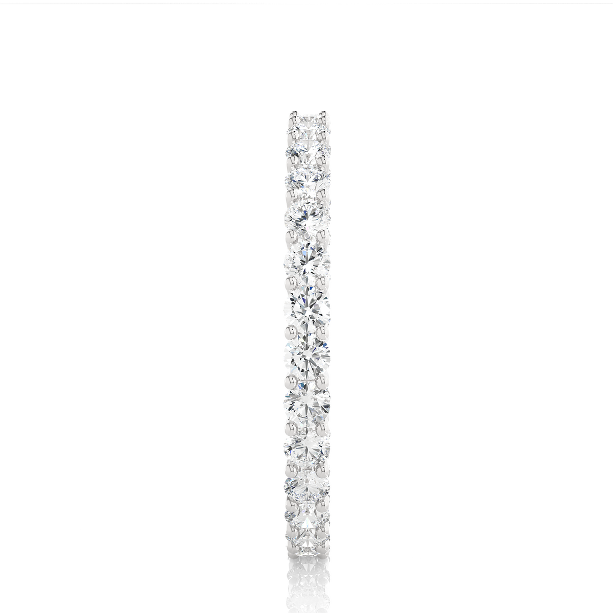 Full Eternity Wedding Band, Yellow Gold Stackable Bridal Matching Band For Her - HIGHCARAT DIAMONDS