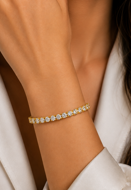 7.14Ct Round Cut Lab Grown Diamond Classic Tennis Bracelet