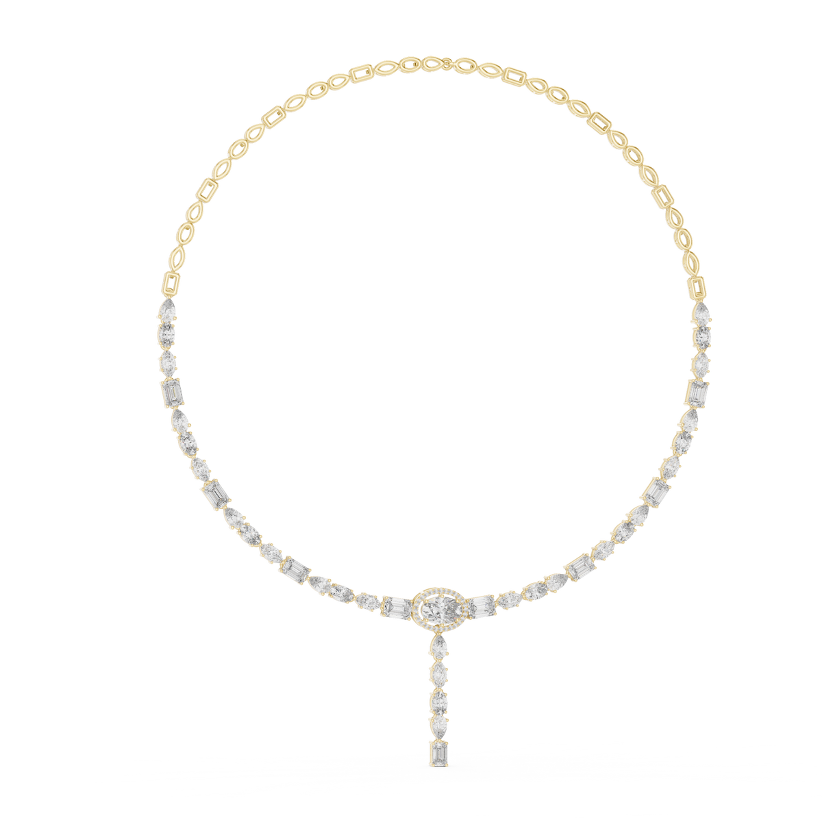 15.73 Ct 14k Solid Gold Lab Grown Diamond Graduation Diamond Necklace For Anniversary Gift - HIGHCARAT DIAMONDS