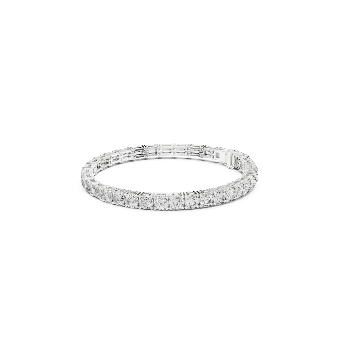 Vintage 13.24 CT Emerald Or Round Cut White Colorless Diamond Prong Set Minimalist Stacking Party Wear Tennis Bracelet For Her - HIGHCARAT DIAMONDS