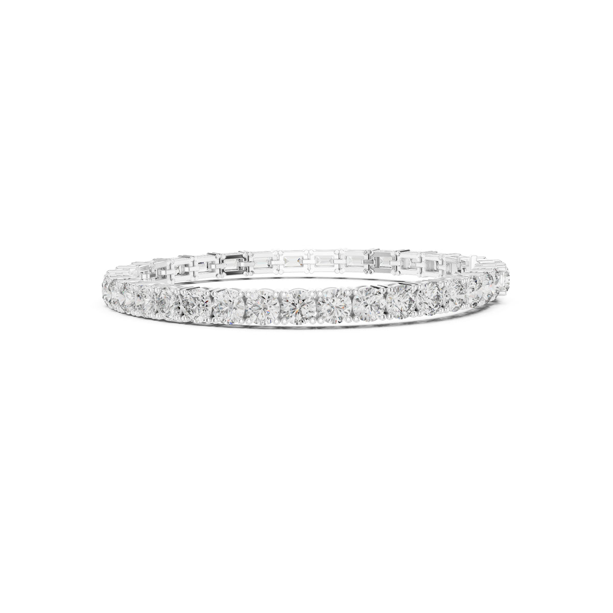 Vintage 13.24 CT Emerald Or Round Cut White Colorless Diamond Prong Set Minimalist Stacking Party Wear Tennis Bracelet For Her - HIGHCARAT DIAMONDS