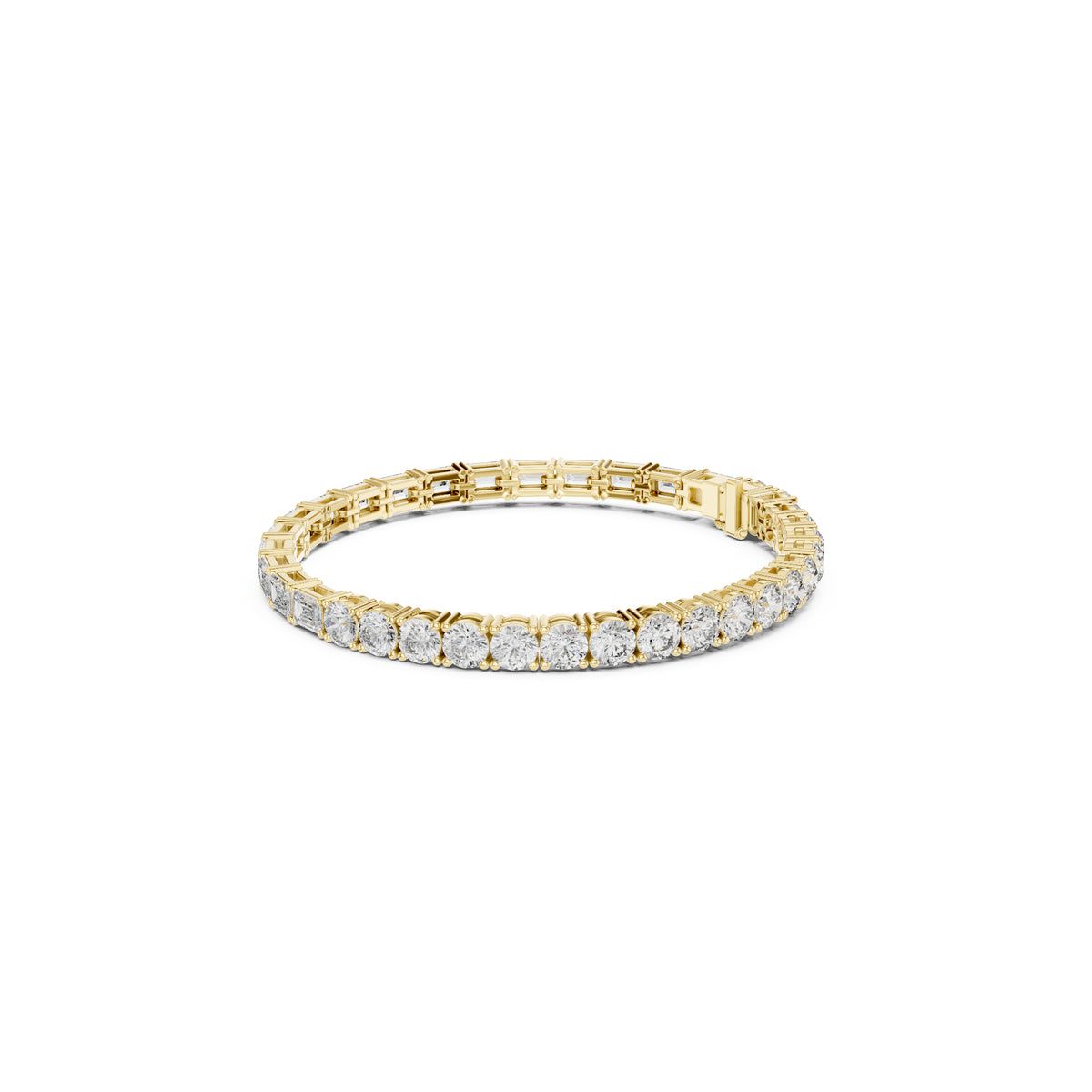 Vintage 13.24 CT Emerald Or Round Cut White Colorless Diamond Prong Set Minimalist Stacking Party Wear Tennis Bracelet For Her - HIGHCARAT DIAMONDS