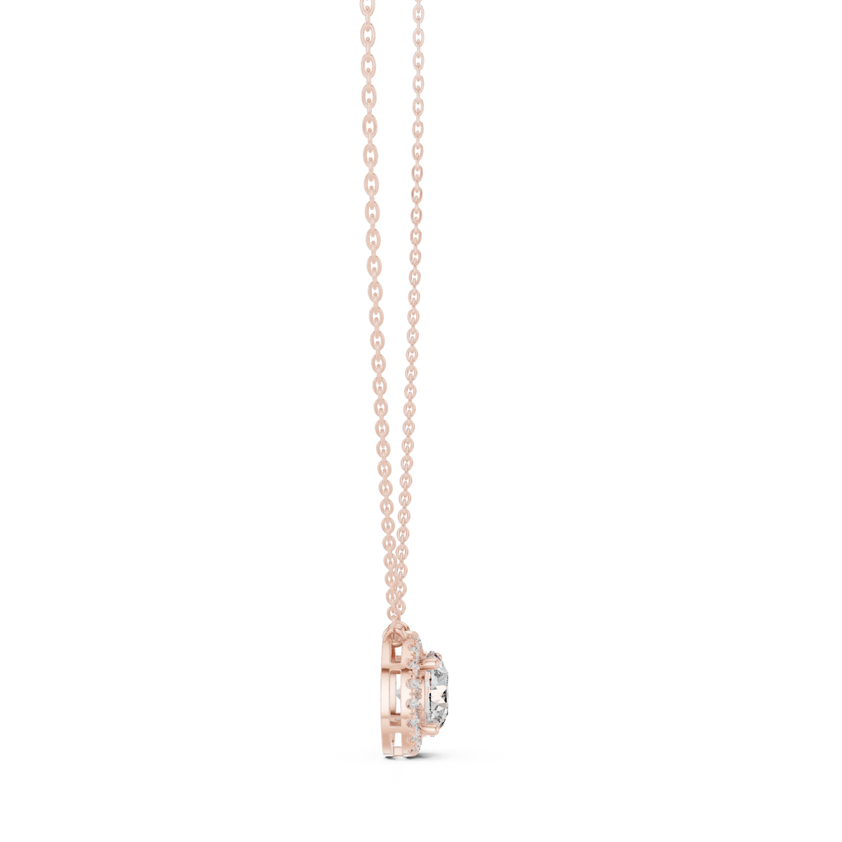 2.39 Ct 10k solid Gold Round Shape Shinning Affordable Diamond Pendant For Party Wear - HIGHCARAT DIAMONDS
