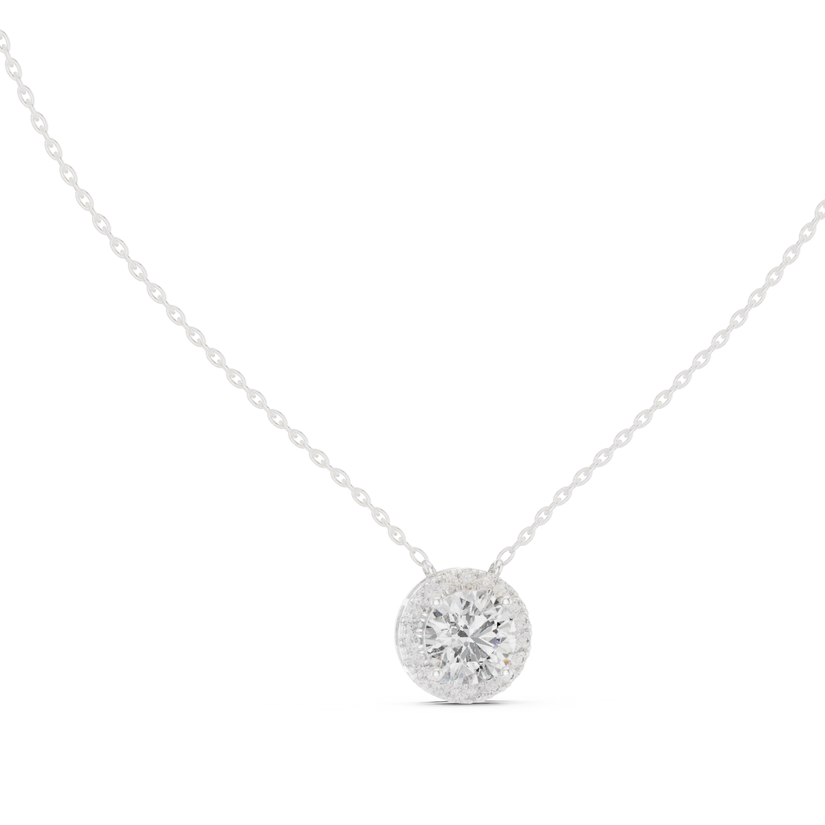 2.39 Ct 10k solid Gold Round Shape Shinning Affordable Diamond Pendant For Party Wear - HIGHCARAT DIAMONDS