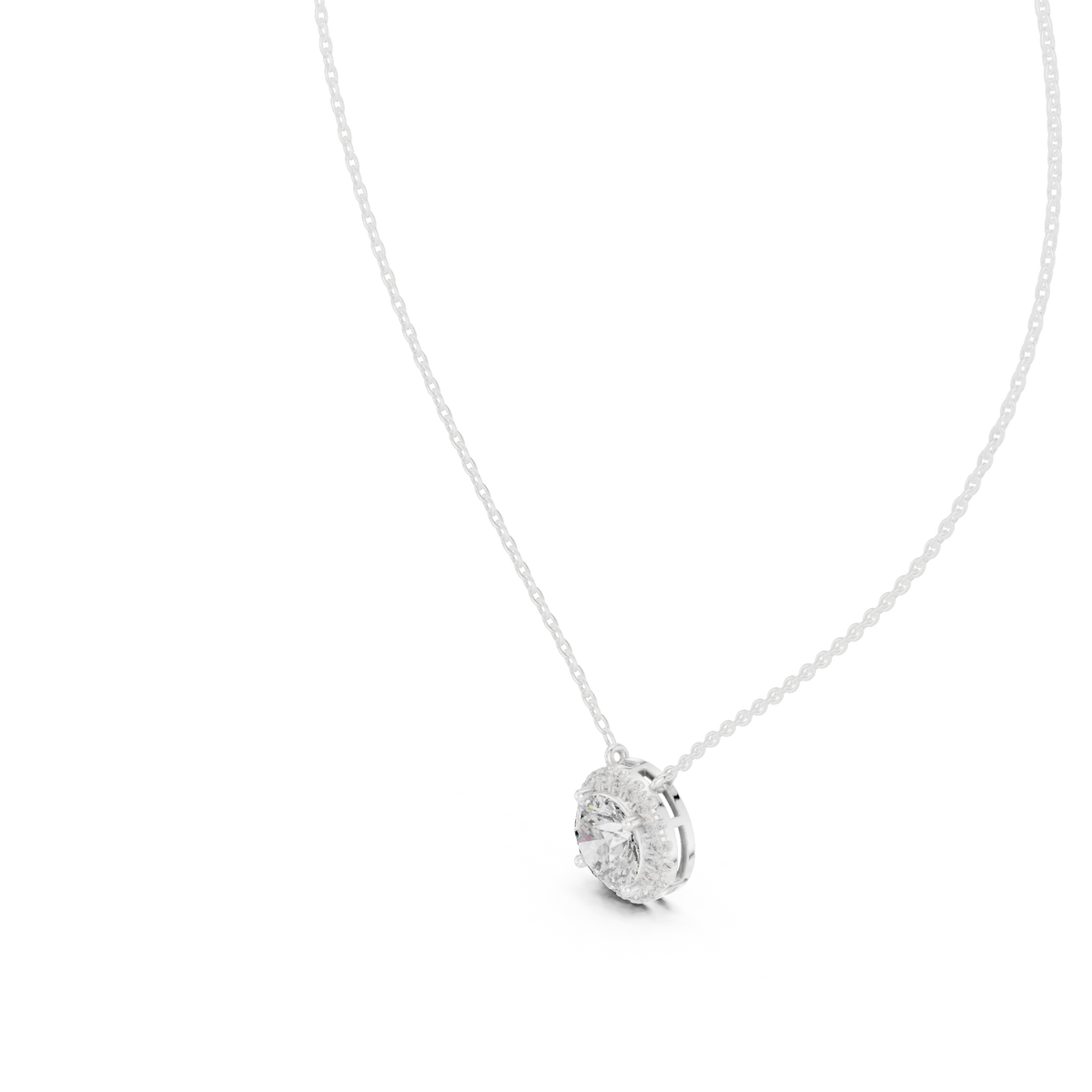2.39 Ct 10k solid Gold Round Shape Shinning Affordable Diamond Pendant For Party Wear - HIGHCARAT DIAMONDS