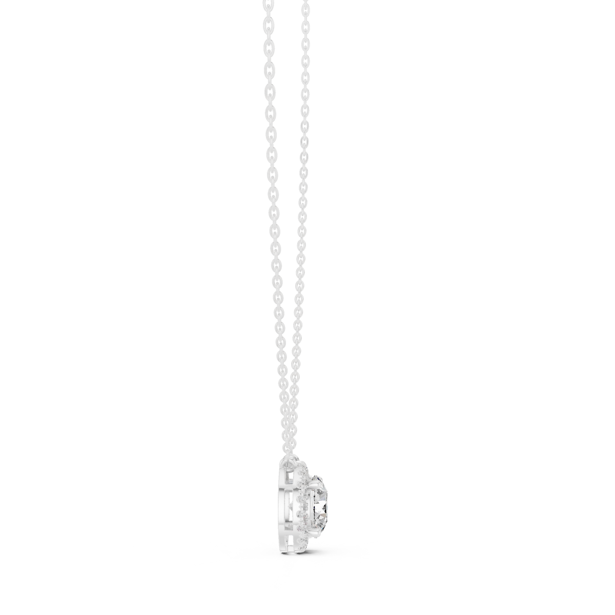 2.39 Ct 10k solid Gold Round Shape Shinning Affordable Diamond Pendant For Party Wear - HIGHCARAT DIAMONDS