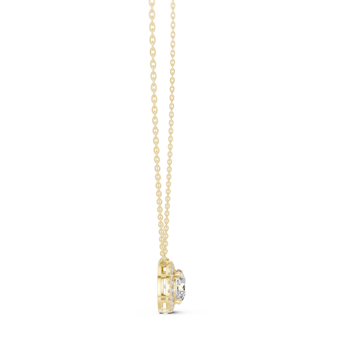 2.39 Ct 10k solid Gold Round Shape Shinning Affordable Diamond Pendant For Party Wear - HIGHCARAT DIAMONDS