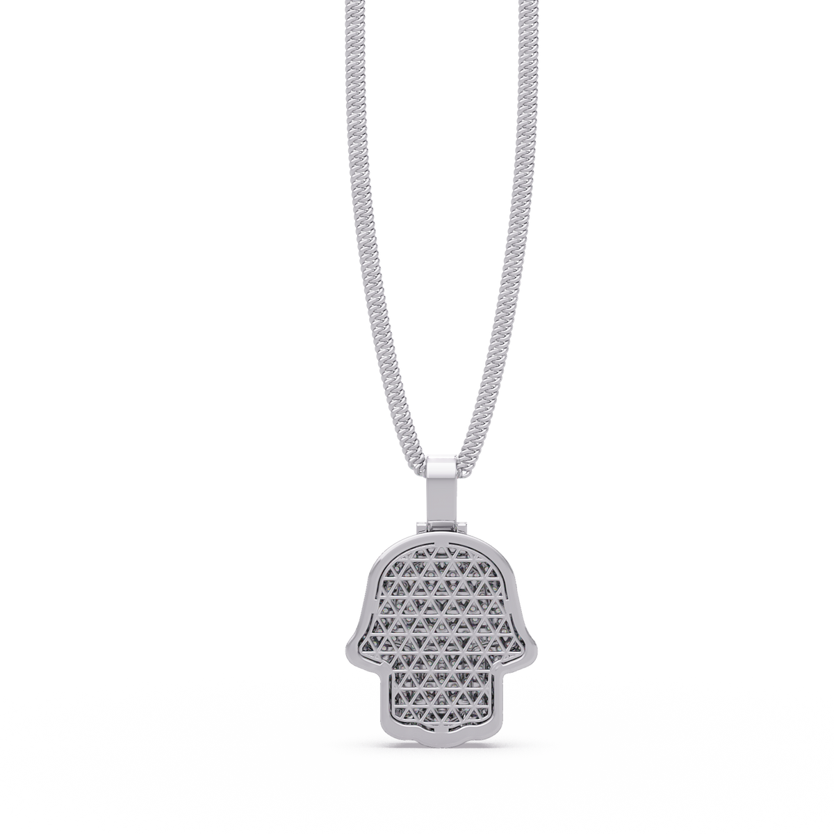Hamsa Hand Pave Lab Grown Diamond Pendant - HIGHCARAT DIAMONDS