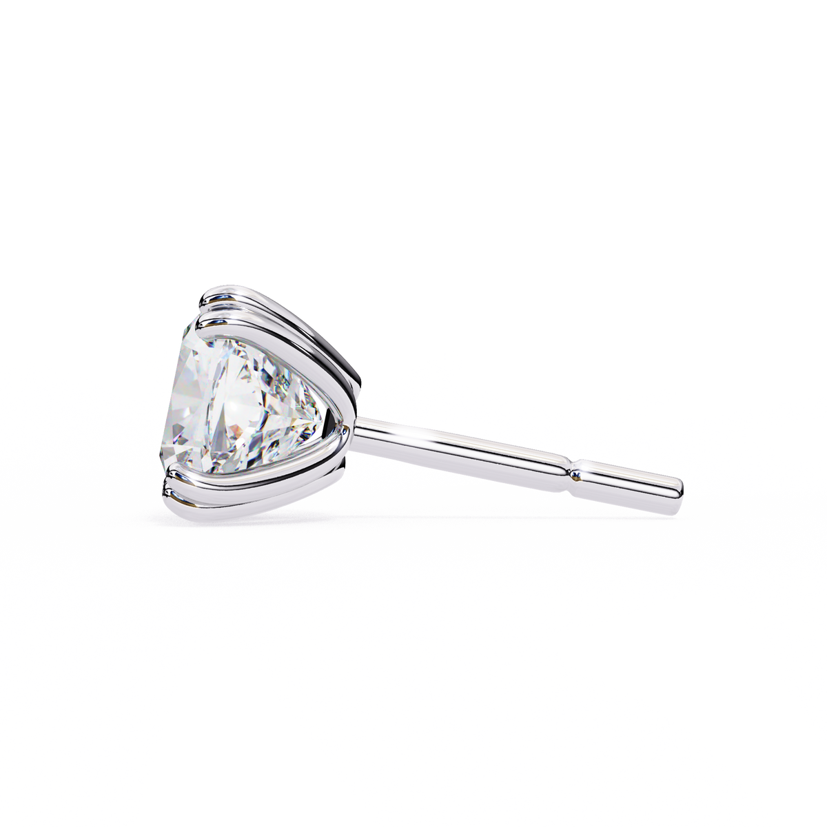 Handcrafted Cushion Cut White Colorless Diamond Perfect Statement Cluster Daily Wear Stud Earring - HIGHCARAT DIAMONDS