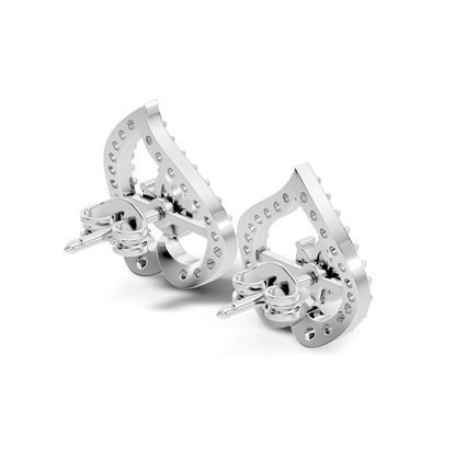 Marquise & Round Shape Natural & Lab Grown Diamond Stunning Earrings For Girl - HIGHCARAT DIAMONDS