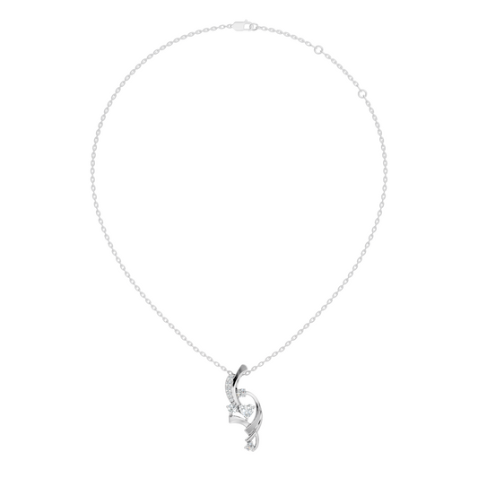 14K Solid Gold Heart Cut Diamond Pendant Round Handcrafted Necklace Gift For Her - HIGHCARAT DIAMONDS