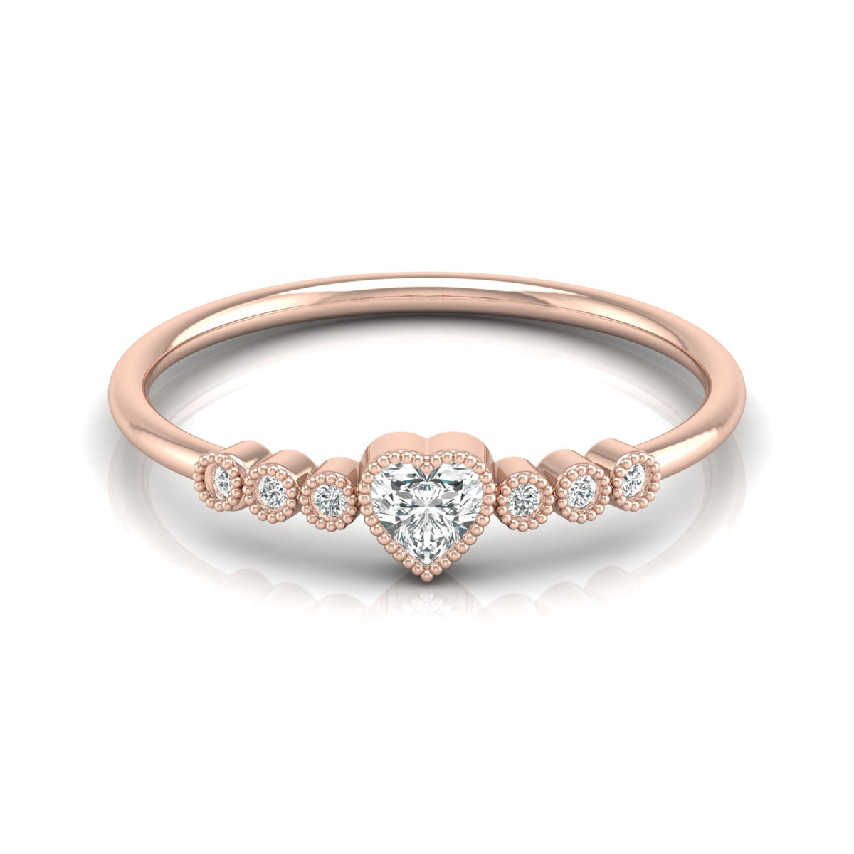 Heart Shape Lab Grown Diamond Halo Engagement Ring - HIGHCARAT DIAMONDS