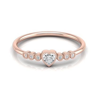 Heart Shape Lab Grown Diamond Halo Engagement Ring - HIGHCARAT DIAMONDS