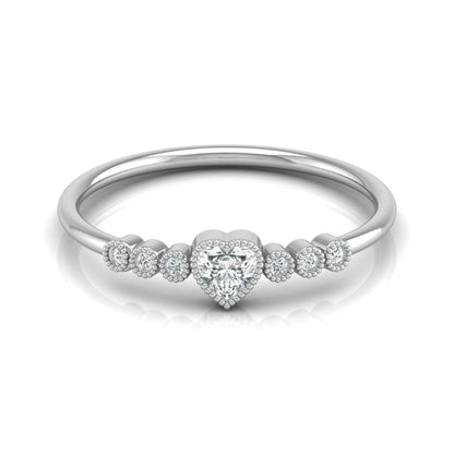 Heart Shape Lab Grown Diamond Halo Engagement Ring - HIGHCARAT DIAMONDS