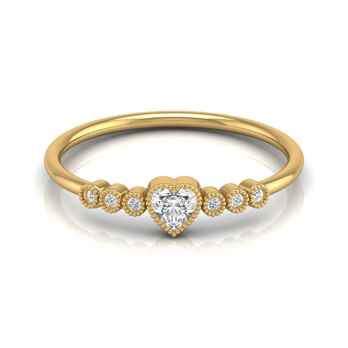 Heart Shape Lab Grown Diamond Halo Engagement Ring - HIGHCARAT DIAMONDS