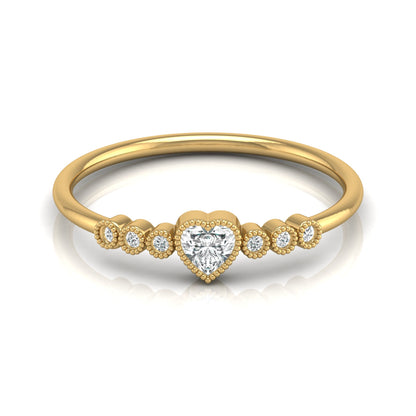 Heart Shape Lab Grown Diamond Halo Engagement Ring - HIGHCARAT DIAMONDS