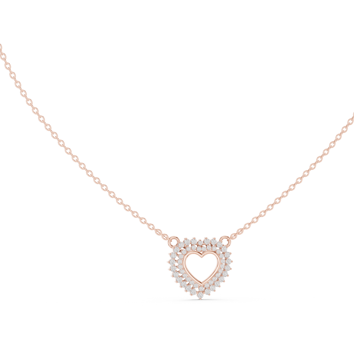 18k Solid Gold Round Cut Lab Grown Diamond Unique Daily Wear Women Necklace - HIGHCARAT DIAMONDS