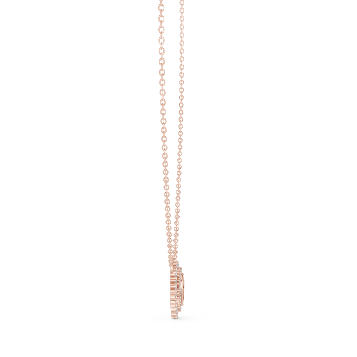 18k Solid Gold Round Cut Lab Grown Diamond Unique Daily Wear Women Necklace - HIGHCARAT DIAMONDS