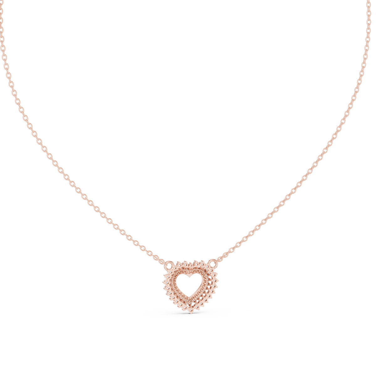18k Solid Gold Round Cut Lab Grown Diamond Unique Daily Wear Women Necklace - HIGHCARAT DIAMONDS