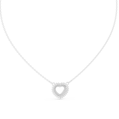 18k Solid Gold Round Cut Lab Grown Diamond Unique Daily Wear Women Necklace - HIGHCARAT DIAMONDS