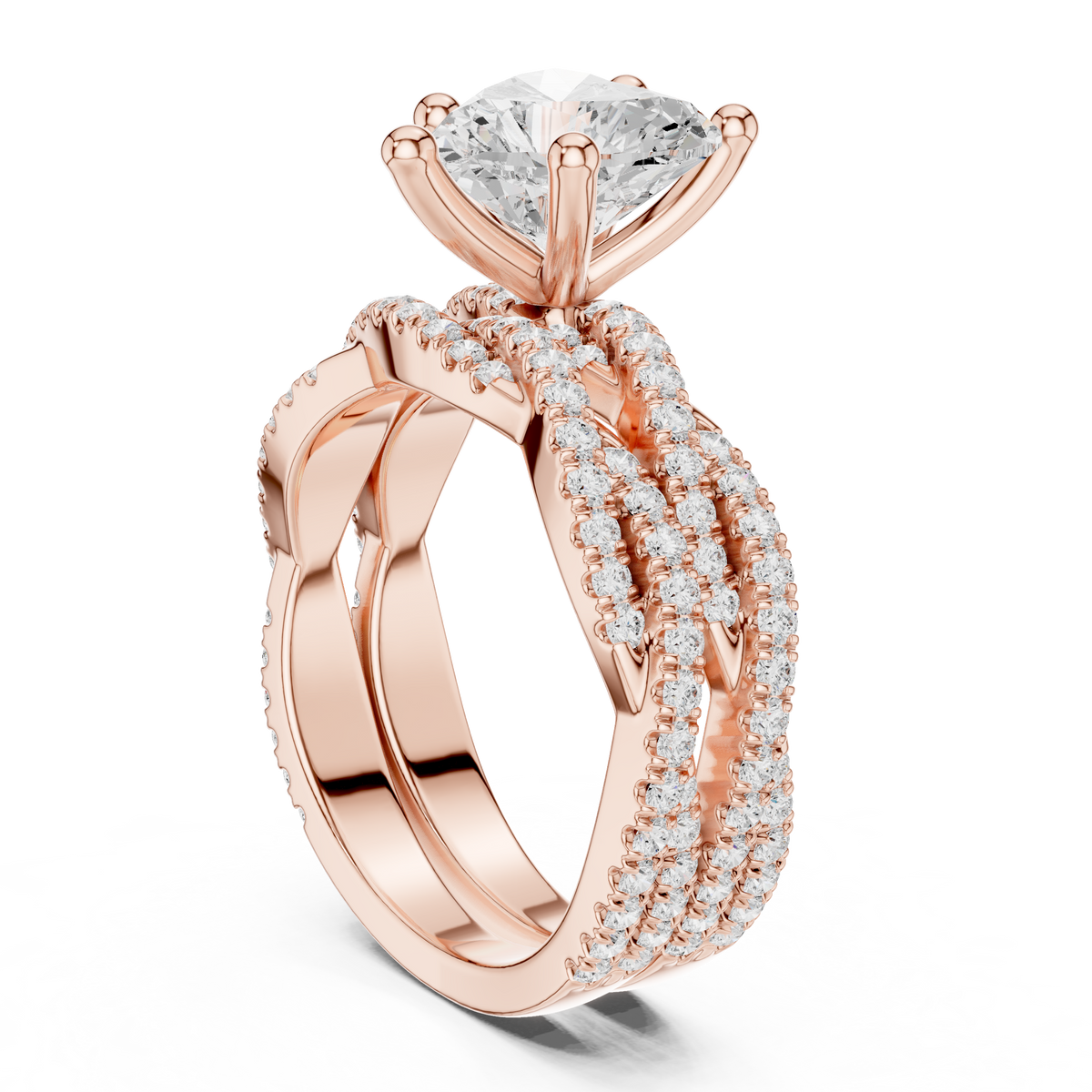 14 KT Solid White Gold Engagement Ring With Heart Cut Labgrown Diamond Perfect Gift For Valentine day - HIGHCARAT DIAMONDS